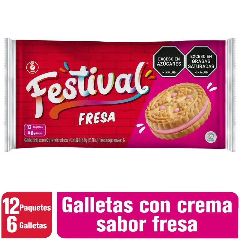 Galletas Festival de Fresa 600gr