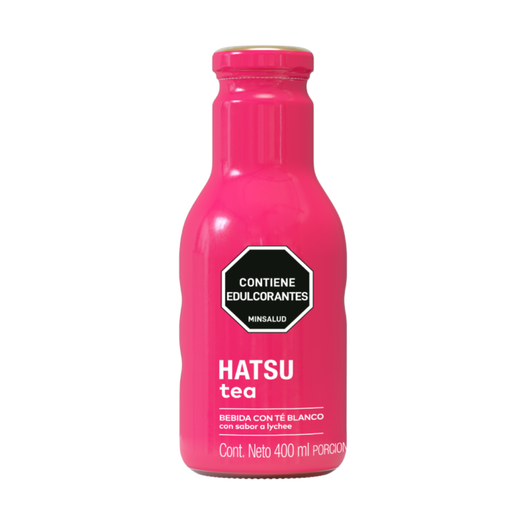 HATSU PINK TEA LYCHEE 400ML