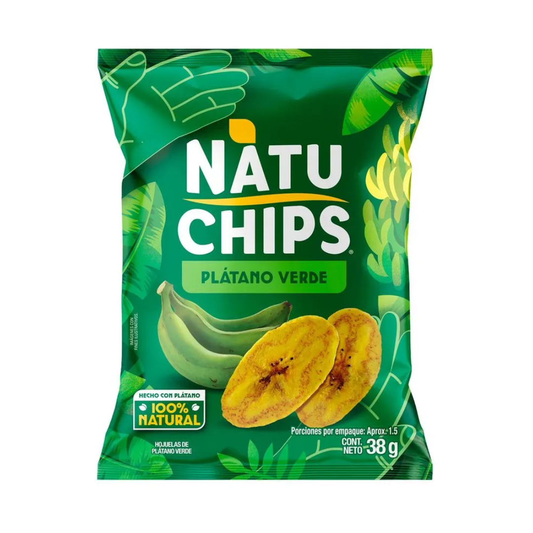 NATUCHIPS PLÁTANO VERDE 38GR