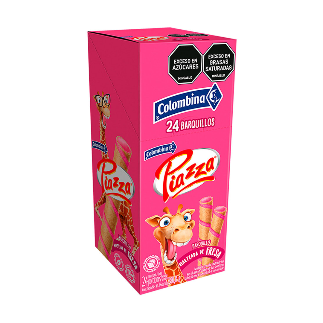 WAFER ROLLS STRAWBERYY PIAZZA 24PC - 11.6Gr