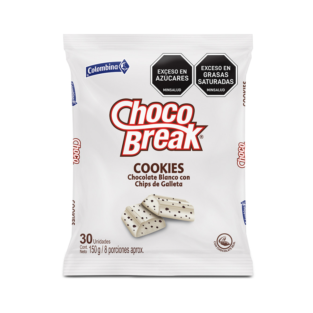 WHITE CHOCOLATE COOKIES CHOCO BREAK 30PC - 5GR