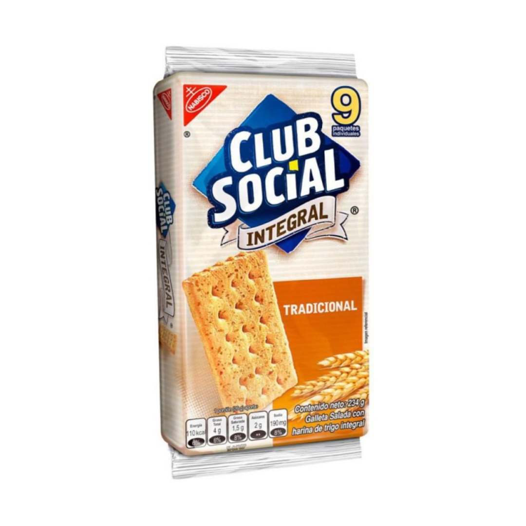 CLUB SOCIAL WHOLE WHEAT CRACKERS 9PC - 27GR