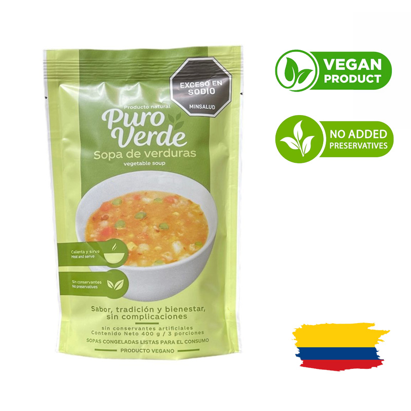 VEGETABLE SOUP / SOPA VERDURAS 400 Gr PURO VERDE